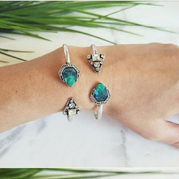 Eye Pop Supply Jewelry - ✨Set of 2 HOST PICK Stone Crystal CZ Cuff Bracelet